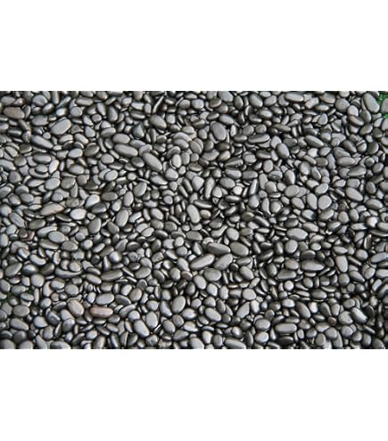 #3271 玉砂利 黒 砂利 200kg 庭 駐車場 砂利石 彩光石 黒玉石 Amazon | 彩光石 那智黒風 黒玉砂利 20kg 1分 | 砂利